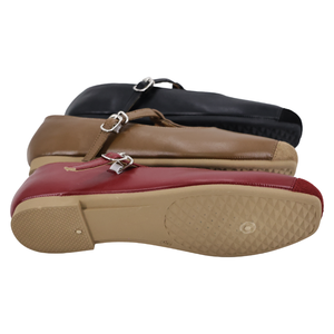 Ca416-2 Zapatos Planos Tipo Bailarina con Punta Cuadrada y Parte Superior de PU Suave, Cómodos para Oficina/Campus, OEM/ODM Disponible - Product Image 3