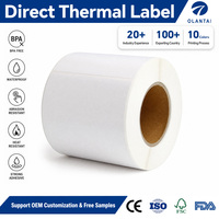 Étiquettes thermiques en gros 4x6, rouleaux d'étiquettes d'emballage vierges, autocollantes, imperméables, thermiques directes pour colis