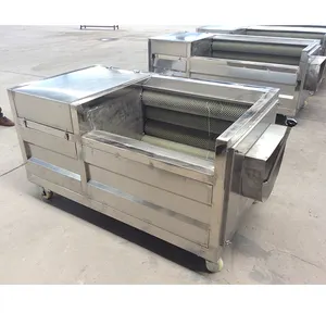 Small Scale 304 Stainless Steel Industrial Potato Washing Peeling Machine For Potato Chips Making