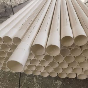 Tubos perforados <span class=keywords><strong>de</strong></span> drenaje <span class=keywords><strong>de</strong></span> PVC OEM ODM <span class=keywords><strong>de</strong></span> <span class=keywords><strong>4</strong></span> pulgadas con agujeros - Product Image 1