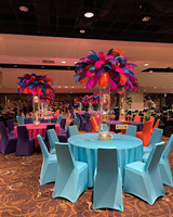 Plumes d'autruche teintées écologiques de 45-50 cm pour fêtes, carnavals, centres de table de mariage, décorations de Noël, loisirs créatifs, arrangements floraux (sans azo)
