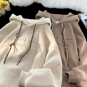 Custom logo Oversized Drop Shoulder Embossed Cropped Hoodies <strong>Men</strong> High Quality Blank Heavyweight Cotton Pullover <strong>Hoodie</strong> <strong>Men</strong> - Product Image 1