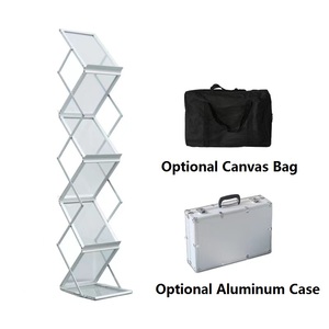 Promosi <span class=keywords><strong>Display</strong></span> Literatur Sisi Ganda Rak <span class=keywords><strong>Display</strong></span> Lipat A4 Tempat Brosur 6 Lapisan Saku Berdiri Portabel - Product Image 4
