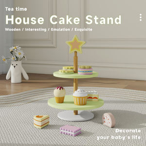Forma di albero torta Stand in legno divertente giocattolo di varie torte ricca combinazione di gioco infantile esperienza <span class=keywords><strong>gioia</strong></span> di tè del pomeriggio regalo per bambini - Product Image 2