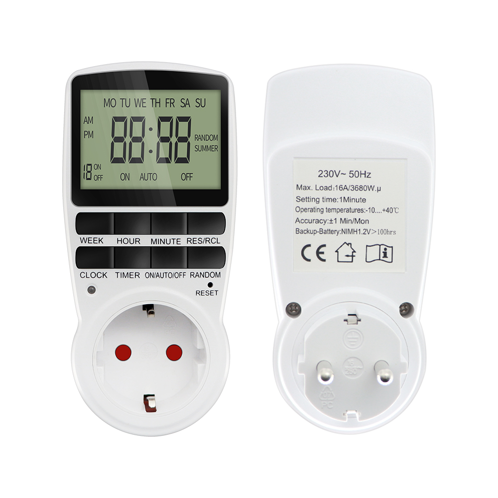 TM02 Electronic Digital Timer Switch Socket - Programmable