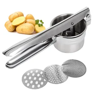 Smart Home Gadgets Edelstahl Kartoffel Ricer Masher Kartoffel presse mit 3 verschiedenen Loch größen Meshes Obst Gemüse Entsafter