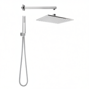 Kit de Ducha Cuadrado de Siete Piezas, Acabado Cepillado, 40 cm de Largo, 29 cm de Ancho, Juego de Accesorios para Baño - Product Image 2