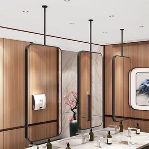 <span class=keywords><strong>Miroir</strong></span> de maquillage intelligent à LED Miroirs d'éclairage suspendus au plafond en acier inoxydable pour salle de bain - Product Image 2