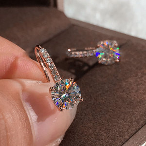 Simple Four Prong Zircon Ear <b>Cuff</b> For Women Pave Setting Fresh Style Drop <b>Earrings</b> Fashion Jewelry Accessories - Product Image 1