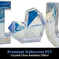 Panneau LED « I Love You » en forme de cœur irisé, lettres lumineuses prismatiques holographiques pour fenêtres, cheminée, salon, fêtes