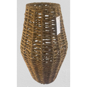 Vase à fleurs en fer et en herbe de mer, forme ronde, décoration d'intérieur, art déco, léger, salon - Product Image 2