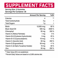 Gummies de vitamines capillaires OEM à la biotine, acide folique, multivitamines pour la croissance des cheveux, ongles forts, peau éclatante, complément alimentaire beauté