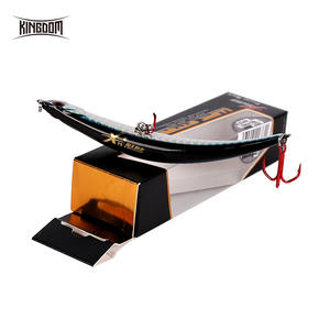 Royaume Flottant Crayon leurres de pêche Appâts Durs de forme de Courbure ROUGE Crochet VMC leurre pour <span class=keywords><strong>bar</strong></span> modèle - Product Image 1