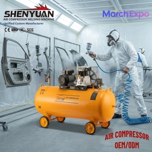 <span class=keywords><strong>Compresseur</strong></span> d'air portable de qualité industrielle SHENYUAN OEM 3HP 200L 300L à piston haute pression entraîné par courroie pour la réparation automobile - Product Image 2