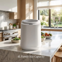 Broyeur de déchets alimentaires continu en acier inoxydable, moteur électrique DC de qualité industrielle, pour composteur extérieur domestique et de cuisine