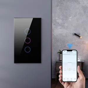 Tuya US standard mini smart touch électrique automatique transfert interrupteur d'éclairage wifi alexa