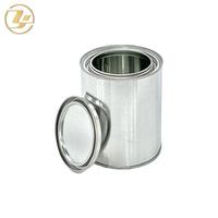 Bidon métallique rond vide de 1L en fer blanc, personnalisable avec logo, étanche et durable, pour peinture, encre industrielle et revêtements – Vente en gros