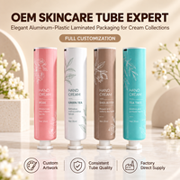 Tube d'emballage pour crème pour les mains en aluminium et plastique laminé, logo personnalisé, impression UV, bouchon à vis 12,7-35 mm