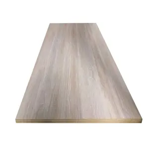 Haute résistance à l'humidité visage couleur chêne mélamine mdf conseil E1 panneau brillant 3mm HDF mdf brut