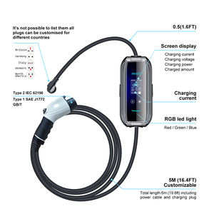 Station de recharge portable AC 16A 32 Ampères 3,5kW 7kW 11kW Chargeur de <span class=keywords><strong>voiture</strong></span> électrique intelligent pour <span class=keywords><strong>voiture</strong></span> électrique - Product Image 2