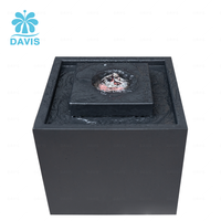 DAVIS Fuente de Agua Burbujeante Portátil Cuadrada con Diseño de Chorro de Espuma, Juego Completo con Gabinete Eléctrico Integrado y LED