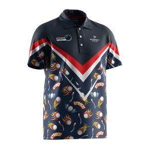 Camiseta Casual de Manga Corta Sublimada OEM para Hombre, Camiseta Polo Casual de Nuevo Diseño, Camiseta de Boliche al por Mayor - Product Image 3