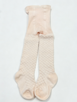 Collants respirants personnalisés pour bébé fille, motif maille torsadée unie, en Spandex/Nylon et coton tricoté, pour tout-petits
