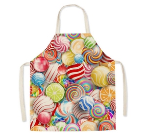 Delantal con estampado Digital de hamburguesa, pizza, donut, para hornear, tienda - Product Image 3