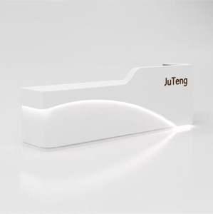 Bureau de réception moderne en bois de marbre personnalisable avec <span class=keywords><strong>comptoir</strong></span> de bar laqué pour hôtels sociétés immobilières Front Office - Product Image 5