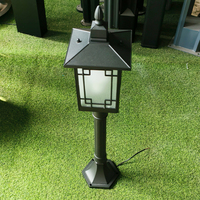 Borne lumineuse LED pour pelouse, étanche IP65, lumière de jardin extérieure avec lumière blanche chaude en aluminium