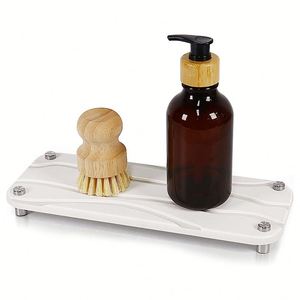 Instant Dry Stone <b>Kitchen</b> Sink Organizer Sponge Holder <b>Kitchen</b> Counter Sink Water Diatomite Coaster Absorbing Stone Mat - Product Image 3
