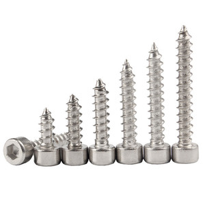 NINDEJIN Stainless Steel 304-HA Hex <b>Socket</b> Cap Self Tapping Screws M2 M2.6 M3 M3.5 M4 M5 M6 Wood Metric System Plain - Product Image 5
