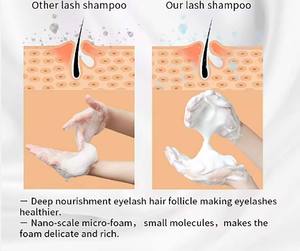 Ensemble de flacons de shampoing pour cils noirs en gros 30ml 60ml 100ml Kit de shampoing pour cils avec logo personnalisé Shampoing pour cils - Product Image 5