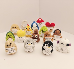 Hecho a mano moderno ganchillo positivo Animal decoraciones acabado tejido muñeca adornos Decoración - Product Image 6