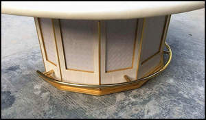 Demi-rond Blackjack Poker Table Casino de luxe avec jambes en bois et porte-gobelets <span class=keywords><strong>Pied</strong></span> 7 Club Event Wood Felt Top Rail <span class=keywords><strong>Roulette</strong></span> - Product Image 6