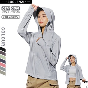 Giacca Solare Unisex Personalizzabile all'Ingrosso, Protezione UV UPF50+, in Nylon, Ultra Sottile, Traspirante, con Cappuccio - Product Image 1