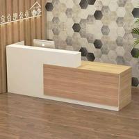 Comptoir de réception en bois durable, best-seller, pour hôtels, salons de beauté, bureaux, avec caisse enregistreuse