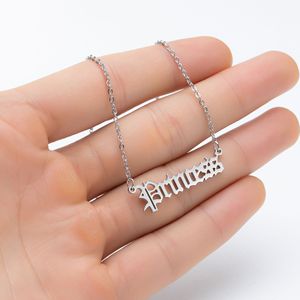 Custom 18K oro placcato in acciaio inox gioielli personalizzato vecchio inglese Babygirl collana per le <span class=keywords><strong>donne</strong></span> - Product Image 5