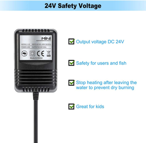 24V DC安全ミニベタフラットフィッシュタンクヒーター小型水中ヒーター（3ガロン、<span class=keywords><strong>5</strong></span>ガロン用） - Product Image 4