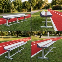 LD-1 Banco de Estadio Plegable Portátil de Aleación de Aluminio Resistente de 3.5M, Asiento para Gradas de Campos Deportivos, Canchas Interiores y Exteriores