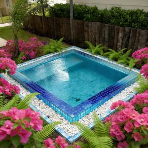 Mini piscina cuadrada de fibra de vidrio integrada para patio trasero, piscina de inmersión para jardín, villa, spa, piscina elevada. - Product Image 4