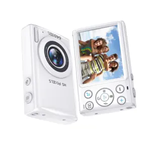 2024 Bestseller Instapmodel Kleine Digitale Camera 'S 64mp 1080P Video Met Muziek Voor Volwassen Kinderen Beginners Rood Wit