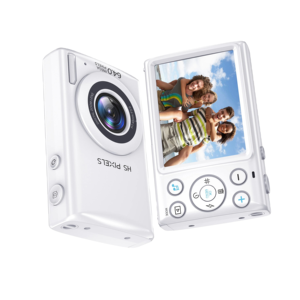 Cámaras Digitales Pequeñas de Nivel Básico Más Vendidas en 2024, 64MP, Video de 1080P con Música <span class=keywords><strong>para</strong></span> Adultos, Niños y <span class=keywords><strong>Principiantes</strong></span>, Rojo y Blanco - Product Image 1