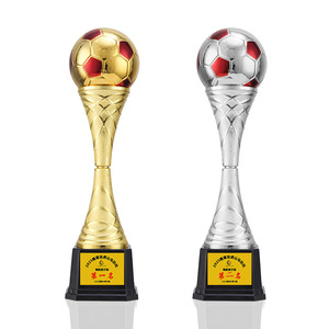 JINZUN, trofeo de fútbol personalizado dorado y plateado al por mayor, logotipo deportivo de plástico, nombre, premios, trofeos de competición, medallas, placas - Product Image 5