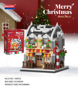 Mini Granules Creative Educational Toy <b>Plastic</b> Building <b>Blocks</b> 21058-21063 Christmas Series DIY Youth Unisex Wholesale - Product Image 5