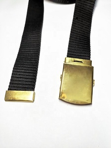 Heißer Verkauf: Kambodschanischer schwarzer Nylon-Canvas-Gürtel mit goldener Schnalle - Product Image 5