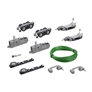 Système de <span class=keywords><strong>porte</strong></span> <span class=keywords><strong>coulissante</strong></span> double moderne OPK Perfect System, ouverture symétrique, fermeture douce, synchronisée, ensemble de quincaillerie en alliage de zinc - Product Image 1