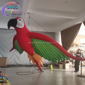 Guacamay Inflable Gigante con Luz LED, Loro Verde Inflable, Marioneta de Pájaro Volador - Product Image 6