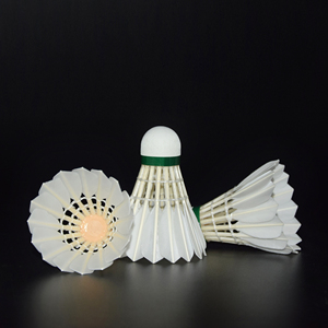 Volant de <span class=keywords><strong>badminton</strong></span> en plumes de canard blanc Baton, durable - Product Image 6