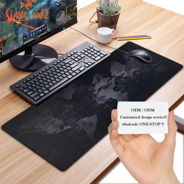 Custom Logo Waterproof Computer Keyboard Mousepads Custom XXL Mousepad Waterproof Worldmap